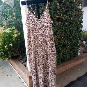 Loose fitting leopard print dress